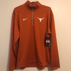 Nike Texas Longhorns 3/4 zip pullover NWT